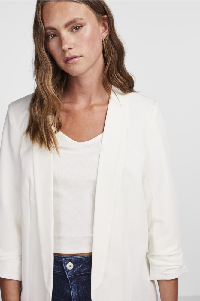 PCBOSELLA 3/4 BLAZER NOOS 17090996 Cloud Dancer